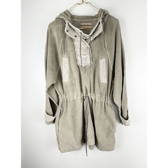 Free People We The Free Sadie Surplus Knit Grey Jacket Fleece Hoodie XS - Picture 2 of 7